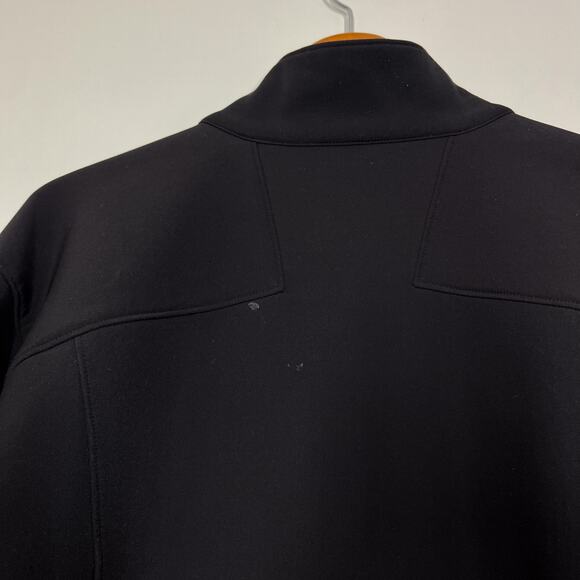 Eddie Bauer Men Soft Shell Jacket Full Zip Sz XL Black Weather Resistant Hiking - Picture 7 of 12